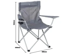 Bo-Camp Compact vouwstoel - Grey