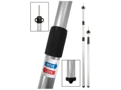 Bo-Camp 3-delige telescopsiche tentstok - 93-230 cm