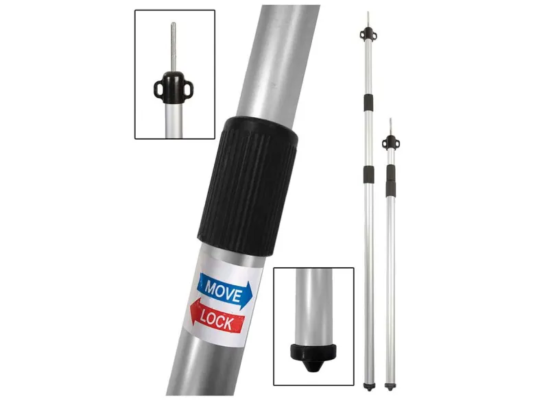 Bo-Camp 3-delige telescopsiche tentstok - 93-230 cm