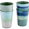 Bo-Camp Halo Blue/Green beker - set van 4