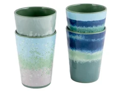 Bo-Camp Halo Blue/Green beker - set van 4
