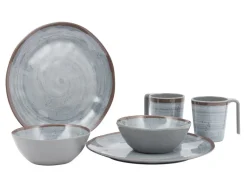 Bo-Camp Halo Grey serviesset - 6-delig