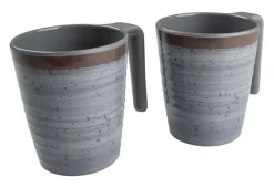 Bo-Camp Halo L set van 4 melamine mokken - Grey