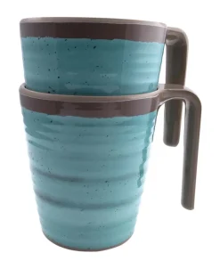 Bo-Camp Halo L set van 4 melamine mokken - Aqua