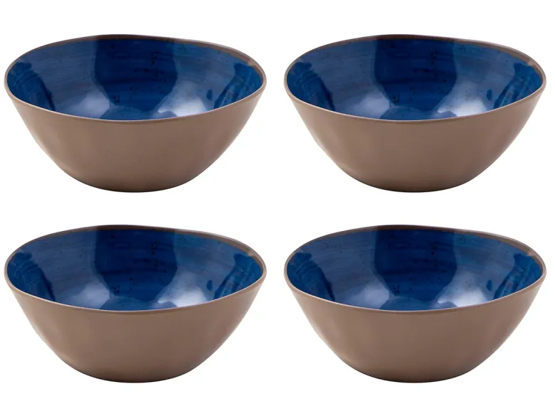 Bo-Camp Halo set van 4 melamine kommen - Blue