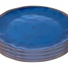 Bo-Camp Halo set van 4 melamine ontbijtborden - Blue