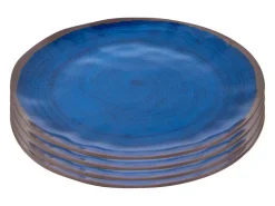 Bo-Camp Halo set van 4 melamine ontbijtborden - Blue