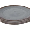 Bo-Camp Halo set van 4 melamine ontbijtborden - Grey