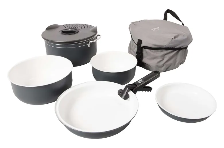 Bo-Camp keramische coating 7-delige camping pannenset