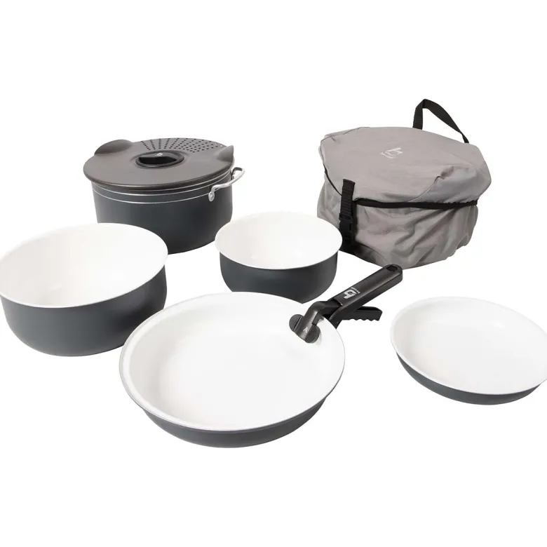 Bo-Camp keramische coating 7-delige camping pannenset