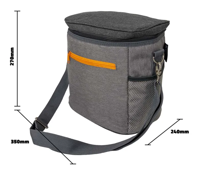 Bo-Camp 20 liter grijze koeltas