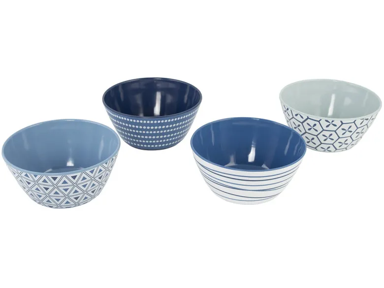 Bo-Camp mix & match blauw 16-delig serviesset