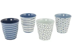 Bo-Camp mix & match blauw 16-delig serviesset