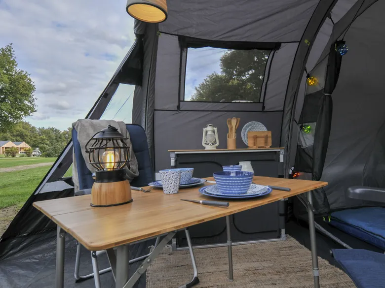 Bo-Camp mix & match blauw 16-delig serviesset