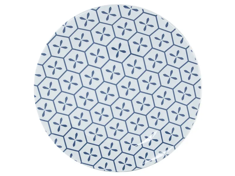 Bo-Camp mix & match blauw 16-delig serviesset