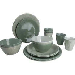 Bo-Camp Mix & Match Groen 16-delig serviesset