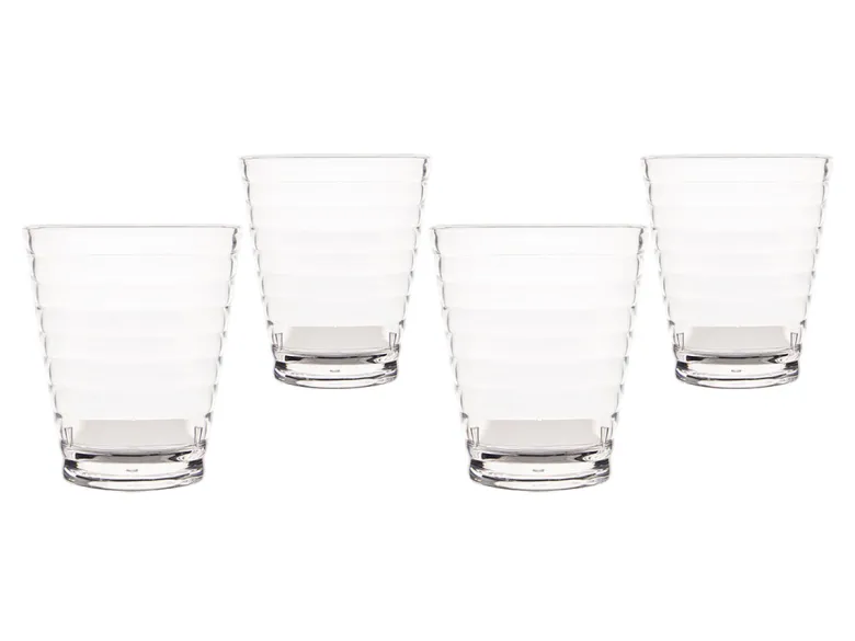 Bo-Camp 350 ml geribbelde limonadeglazen - set van 4