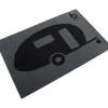 Bo-Camp print caravan 40 x 60 cm deurmat - Black
