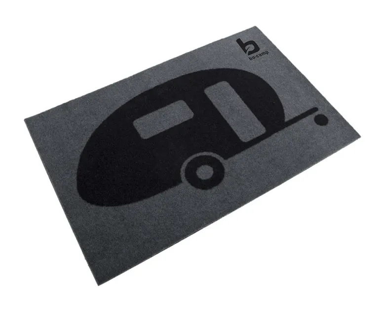 Bo-Camp print caravan 40 x 60 cm deurmat - Black
