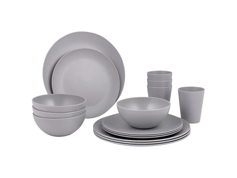 Bo-Camp Renew RPET 16-delige serviesset - Grey