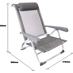 Bo-Camp Saint-Tropez Grey strandstoel