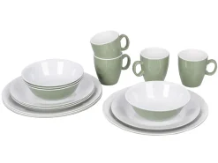 Bo-Camp Two-tone Green 16-delig serviesset