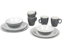 Bo-Camp Two-tone Grey 16-delig serviesset