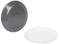 Bo-Camp Two-Tone set van 4 dinerborden - Grey