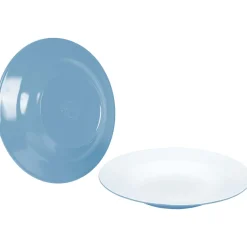 Bo-Camp Two-Tone set van 4 melamine diepe borden - Blue