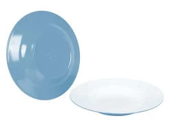 Bo-Camp Two-Tone set van 4 melamine diepe borden - Blue