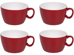 Bo-Camp Two-Tone Set van 4 melamine soepkommen - Red