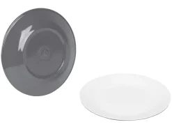 Bo-Camp Two-Tone set van 4 ontbijtborden - Grey