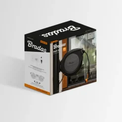 Bradas Black line zwarte wandslangbox - 20 meter