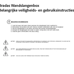 Bradas White line witte wandslangenbox - 20 meter