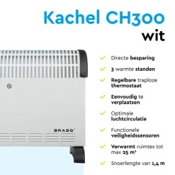 BRASQ CH300 elektrische convectorkachel - White