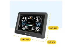 BRASQ CO2 Binnen en buiten Weerstation - Black