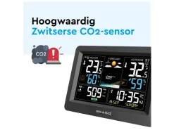 BRASQ CO2 Binnen en buiten Weerstation - Black