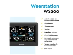 BRASQ CO2 Binnen en buiten Weerstation - Black