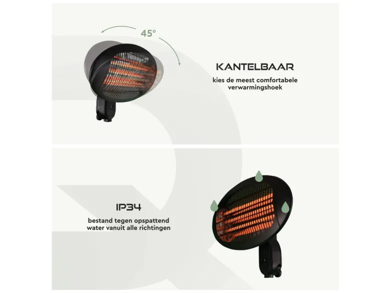 BRASQ hangende terrasverwarmer - 2000 Watt