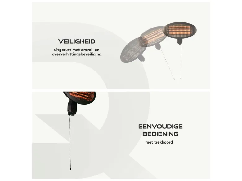 BRASQ hangende terrasverwarmer - 2000 Watt