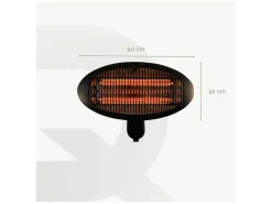 BRASQ hangende terrasverwarmer - 2000 Watt