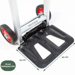 BRASQ 90 kg inklapbare steekwagen - Grey