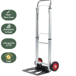 BRASQ 90 kg inklapbare steekwagen - Grey