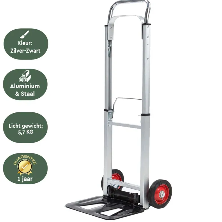 BRASQ 90 kg inklapbare steekwagen - Grey