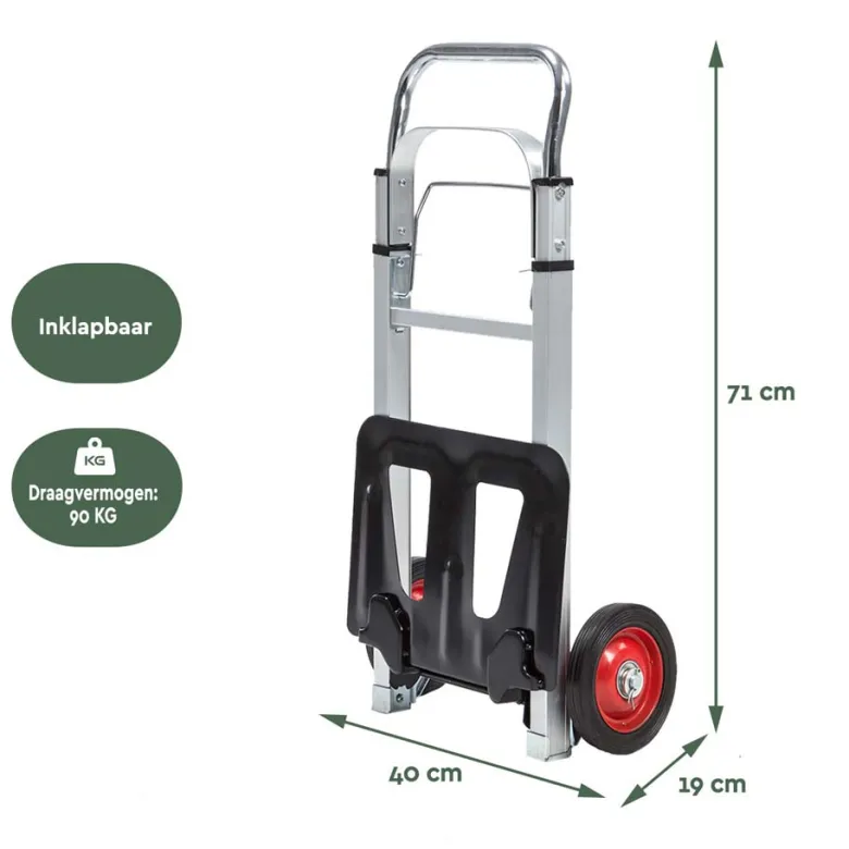 BRASQ 90 kg inklapbare steekwagen - Grey