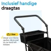 BRASQ 108 liter opvouwbare bolderkar - Black