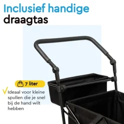 BRASQ 108 liter opvouwbare bolderkar - Black