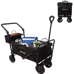 BRASQ 108 liter opvouwbare bolderkar - Black