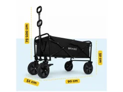 BRASQ 100 Liter opvouwbare bolderkar - Black