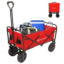 BRASQ 100 Liter opvouwbare bolderkar - Red